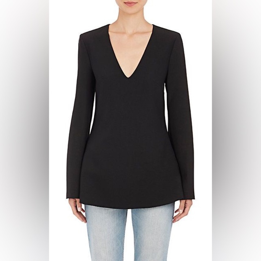 N/Nicholas Flared Long Sleeve Black Top